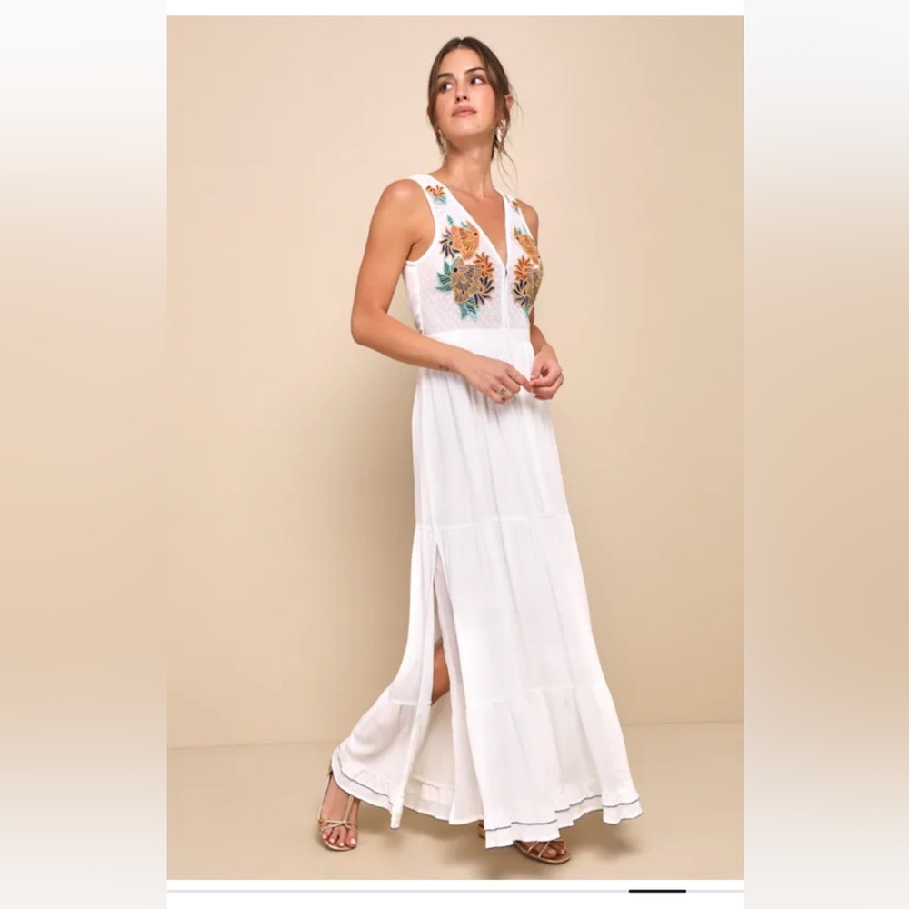 Lulus Embroidered Maxi Dress - Picture 3 of 8